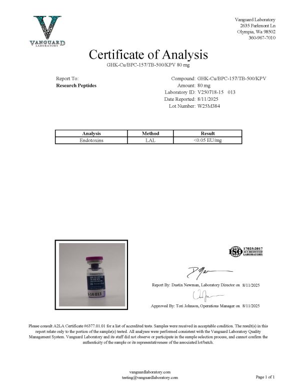 GHK Cu 50mg / BPC-157 10mg / TB-500 10mg / KPV 10mg Blend - Image 3